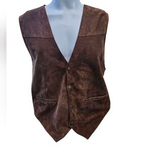 Scully Men’s Western Suede Leather Vest‎ Brown XL